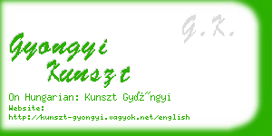gyongyi kunszt business card